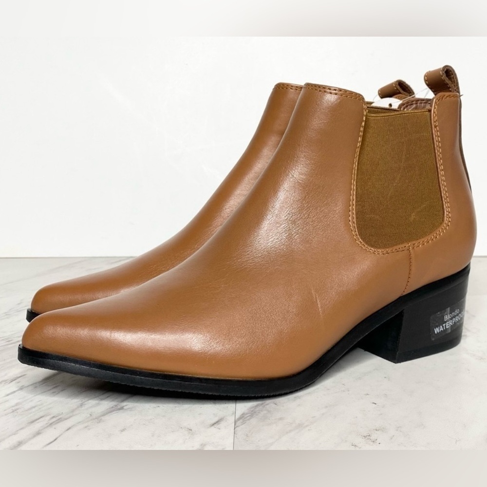 NWT! Blondo Emelia Chelsea Brown Leather Waterproof Ankle Booties 6.5